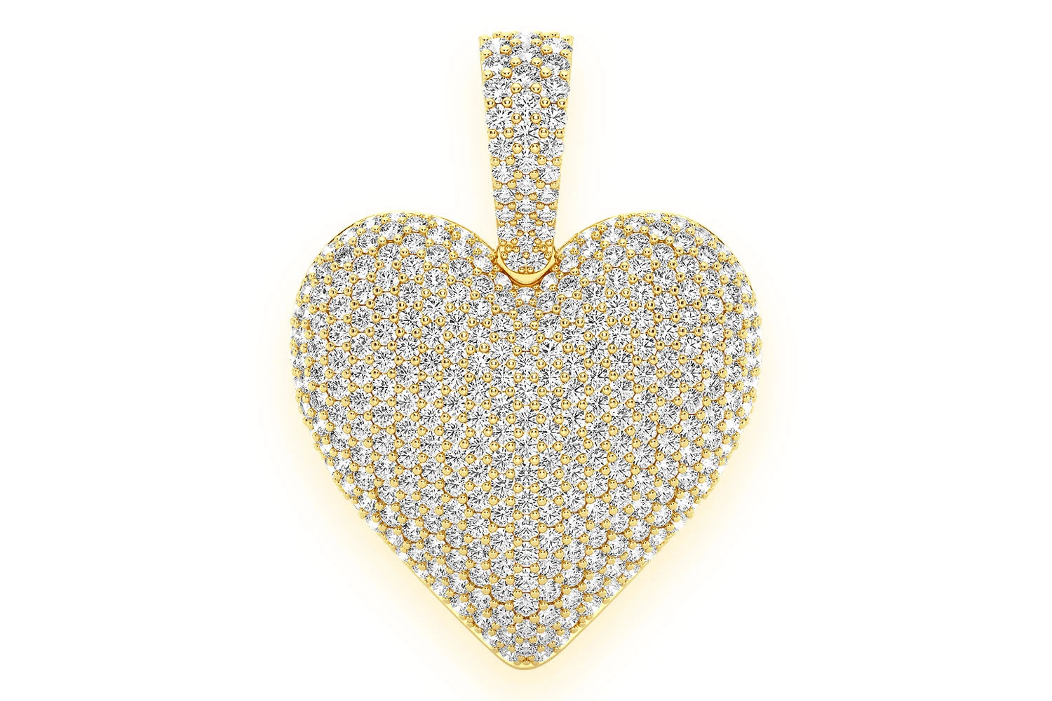 Erkals Jewellers Full Heart Pendant 18K Gold Diamond 1.25ctw