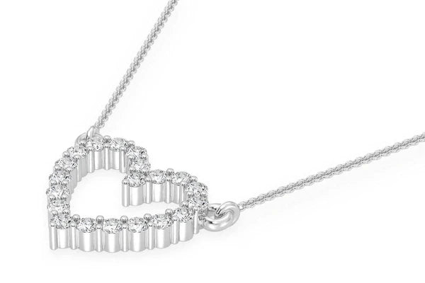 Erkals Jewellers Open Heart Pendant 18K Gold Diamond 0.15ctw