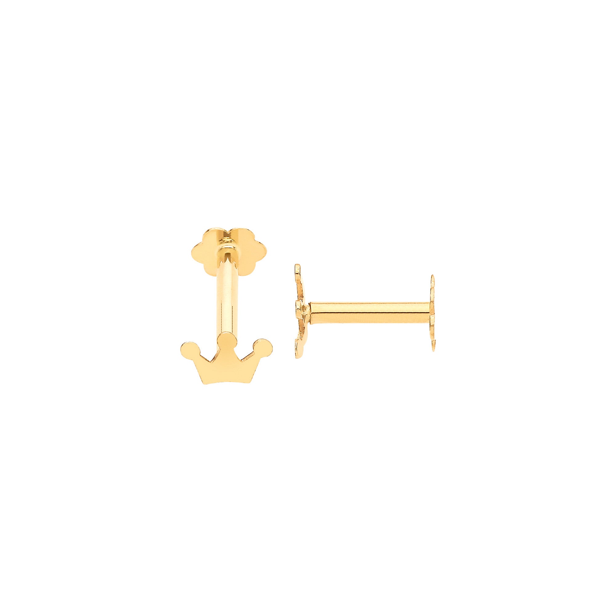 Y/G Crown Screw Ear Cartilage Stud