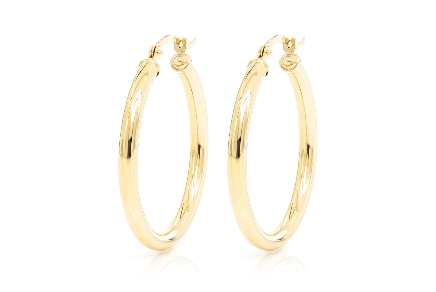 Erkals Jewellers 3mm Solid Hoop Earrings 18K Gold