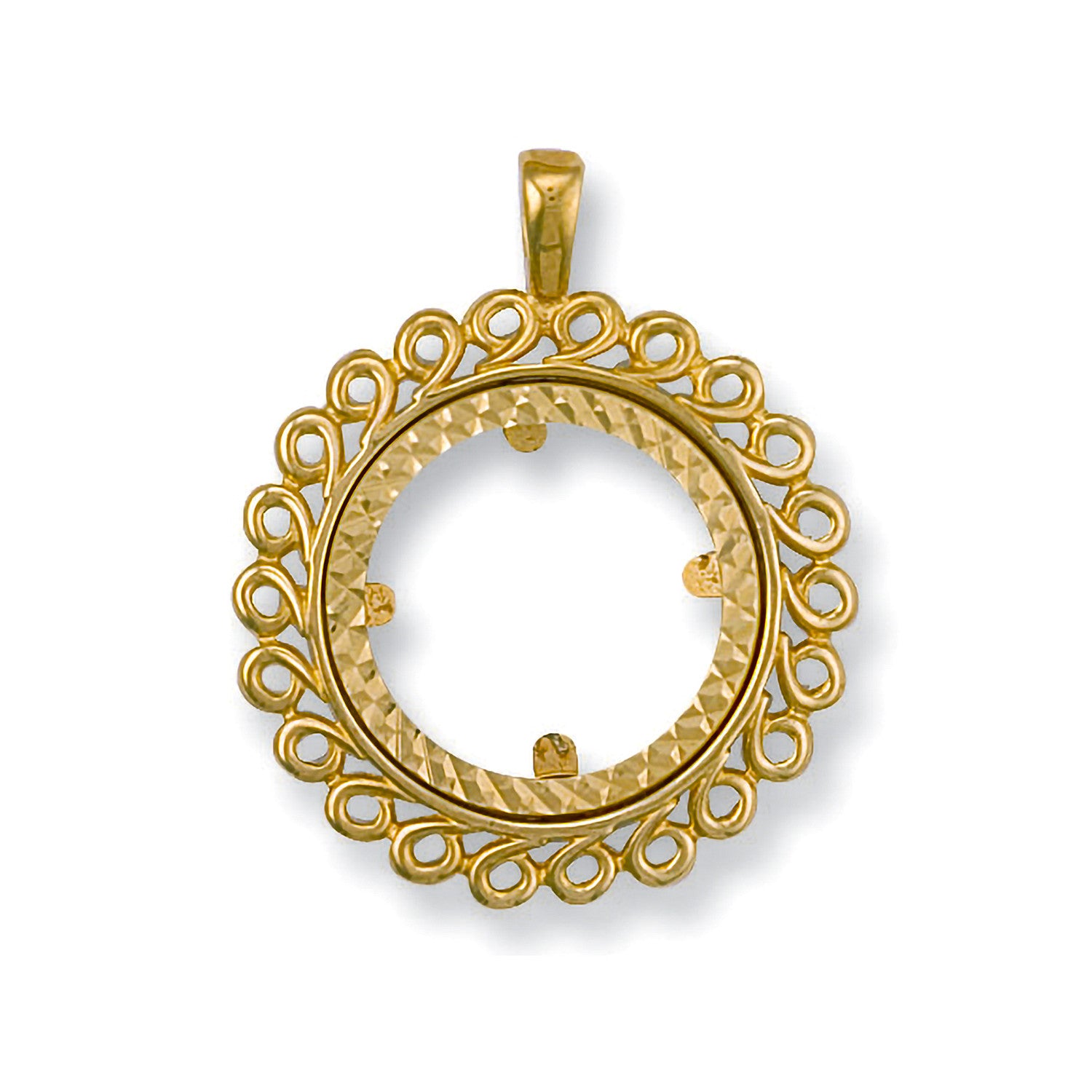 Y/G (Half) Fancy Sovereign Pendant