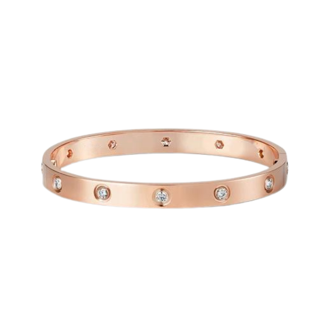 Love Bracelet 10 Diamonds 18K Rose Gold