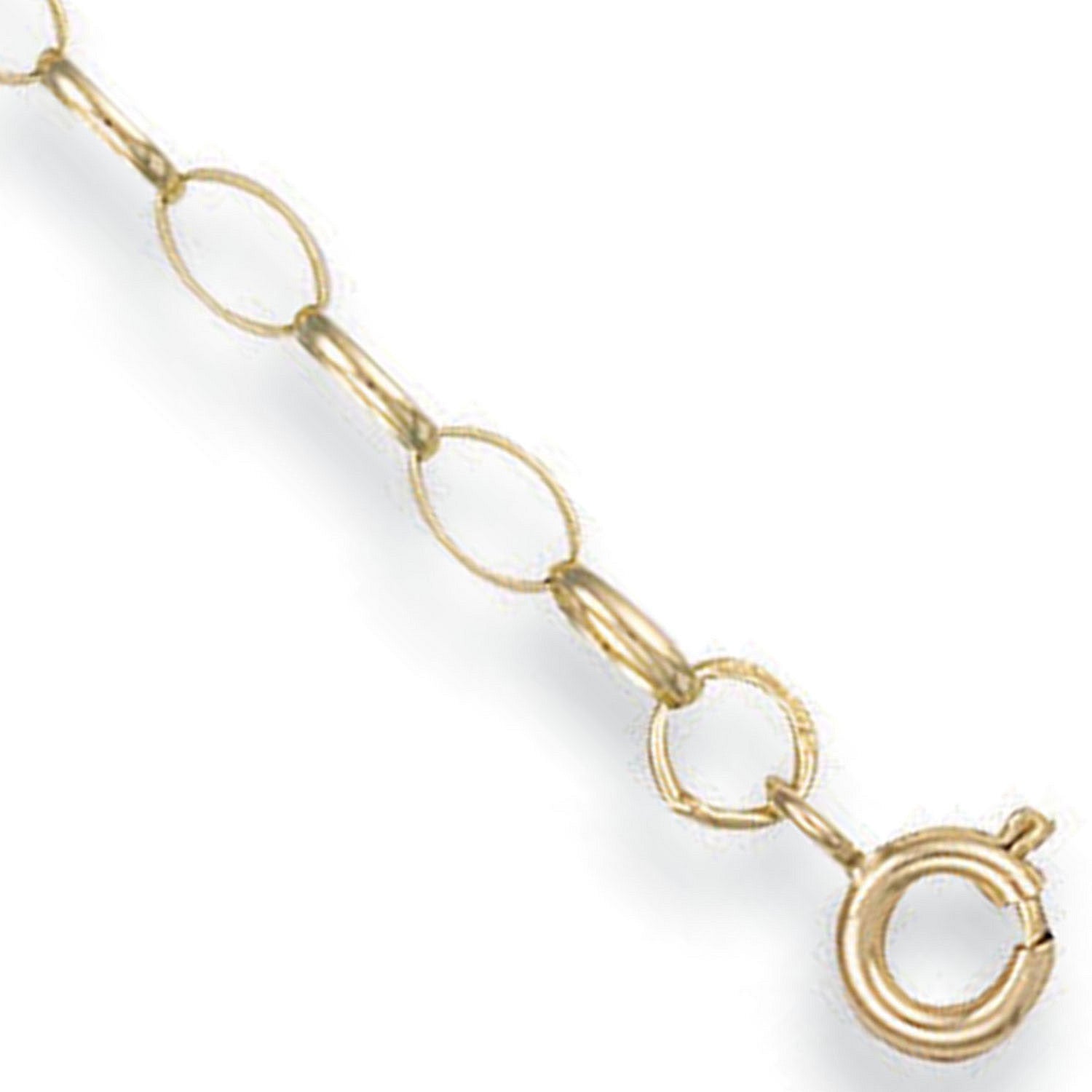 Yellow Gold B 1/2 3.4mm Oval Belcher Chain - 9ct Gold