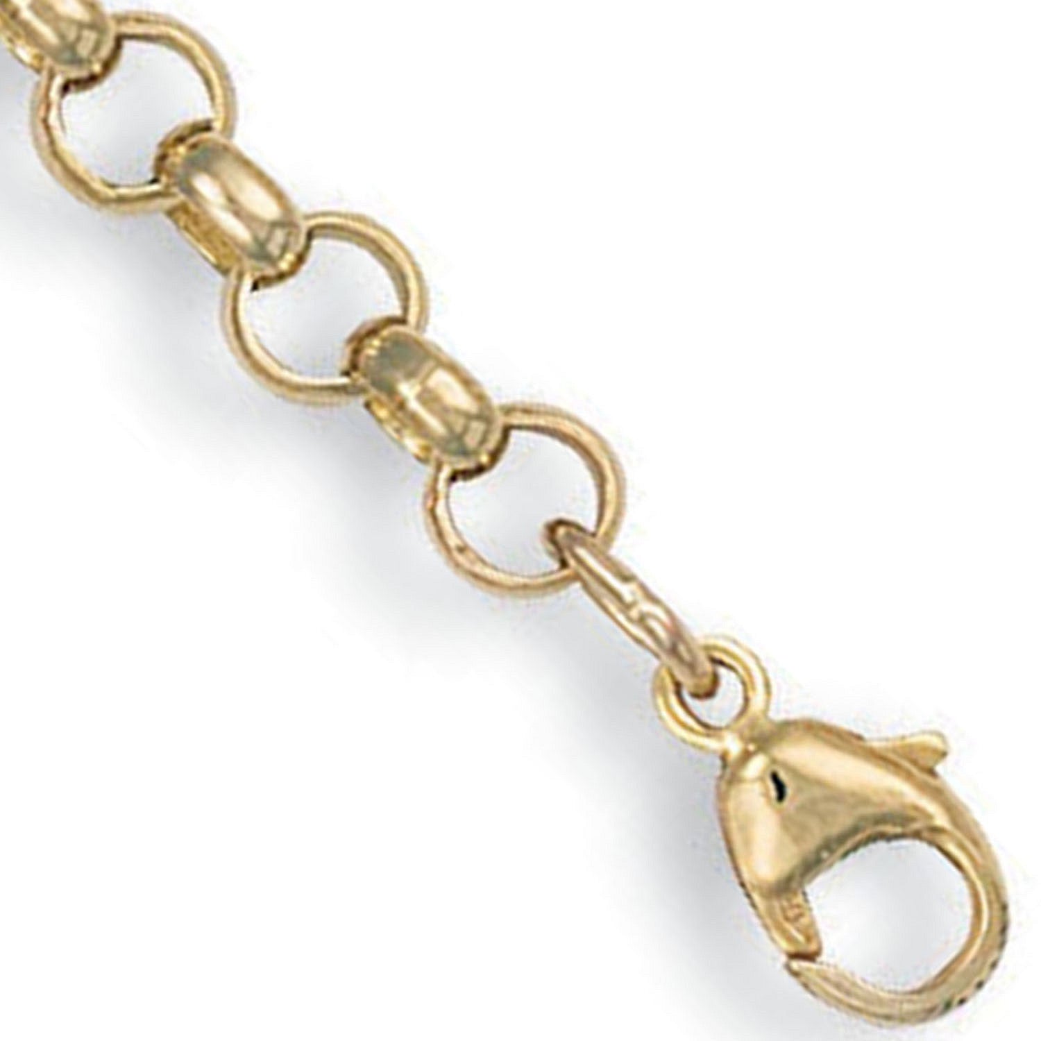 Yellow Gold 5.2mm Round Belcher Chain - 9ct Gold