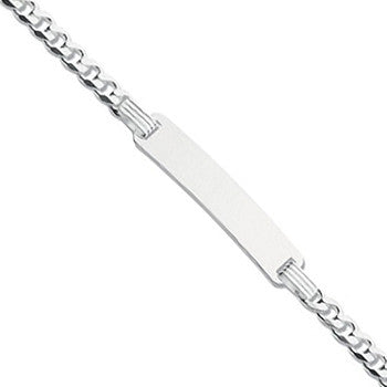Silver ID Baby 6"/Ladies 7" Bracelet - Silver