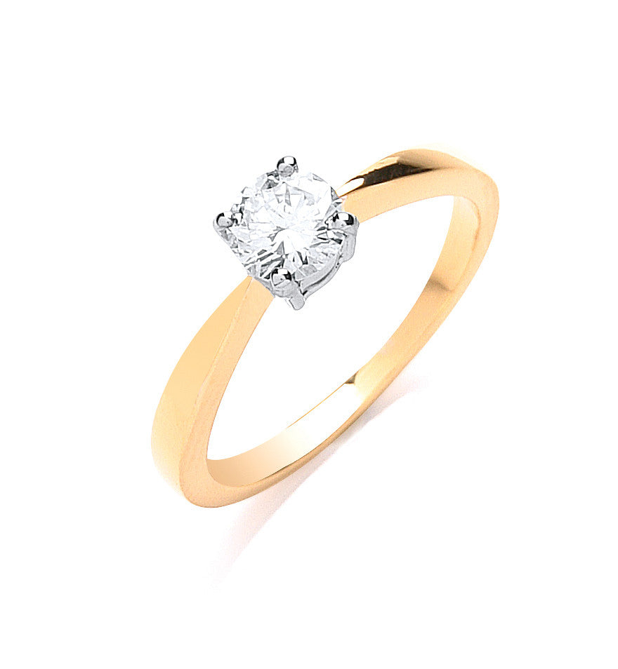 18ct Yellow Gold 0.50ct Diamond Engagement Ring - 18ct Gold