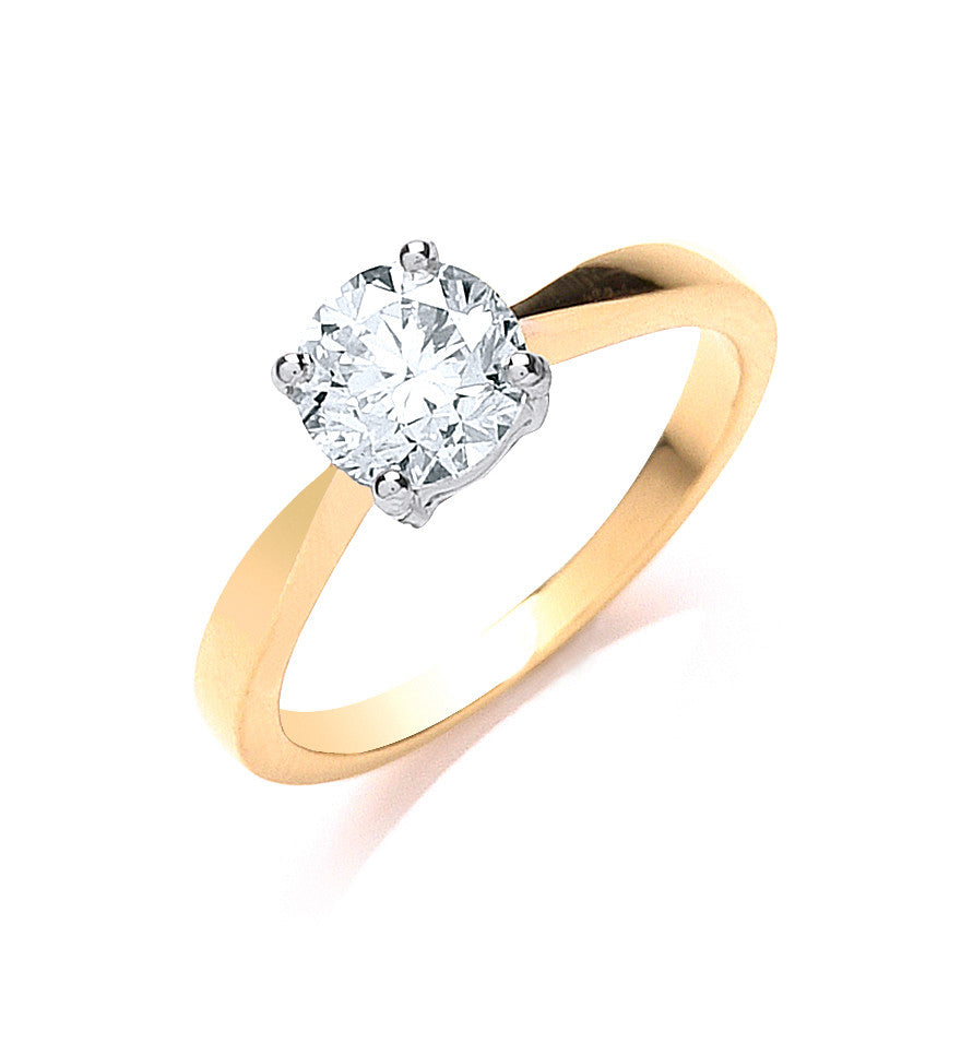 18ct Yellow Gold 1.00ct Diamond Engagement Ring - 18ct Gold