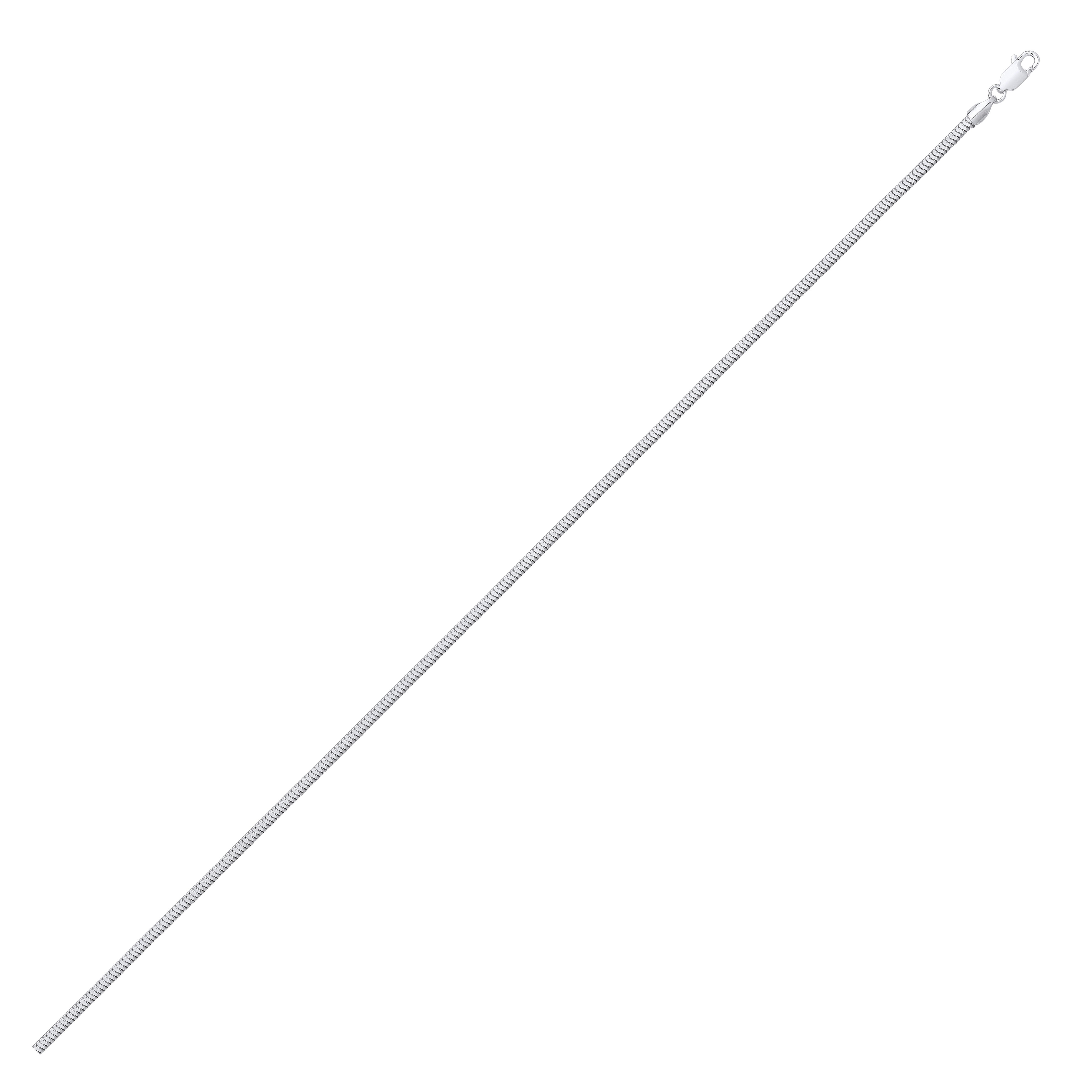 Silver 2.3mm Square Snake Chain - Silver