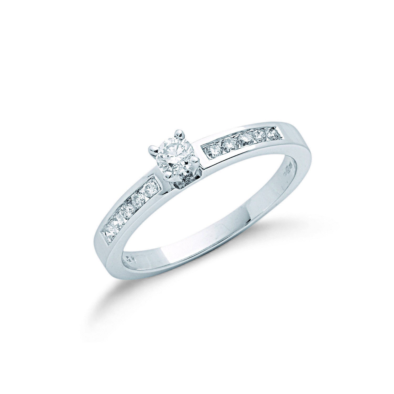 9ct White Gold 0.30ct Diamond Engagement Ring - 9ct Gold
