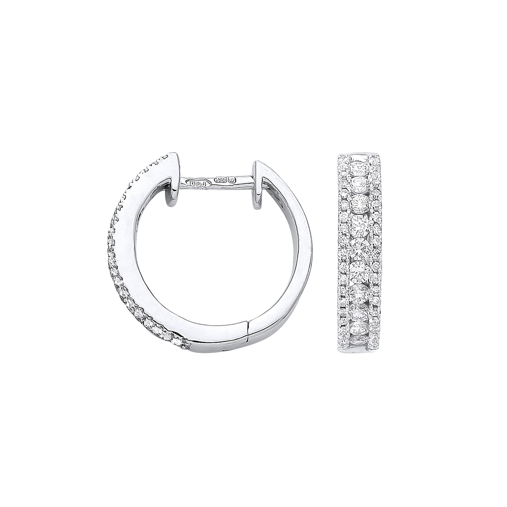 18ct White Gold 0.52ct Diamond Earrings - 18ct Gold