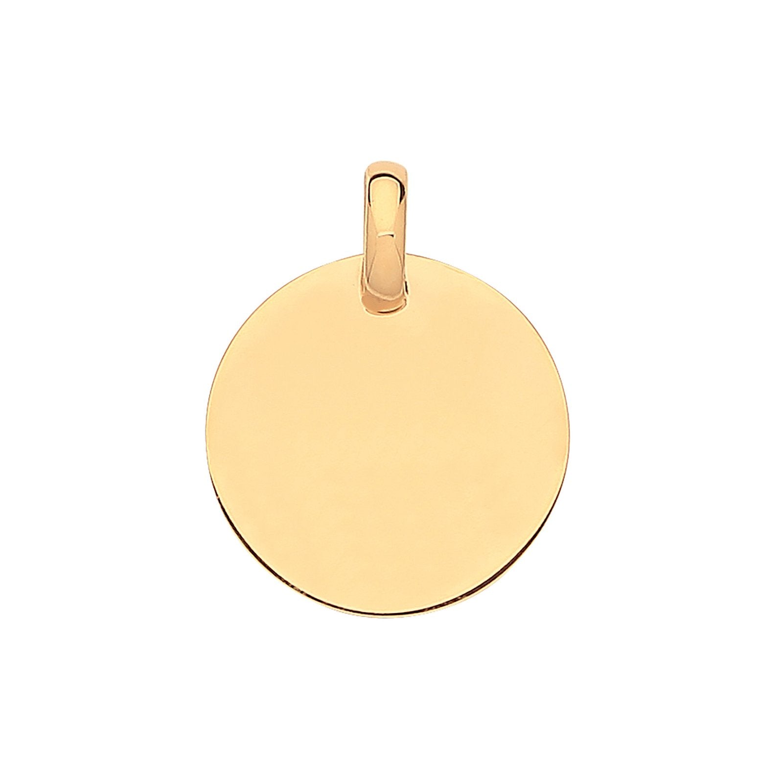Y/G 19mm Plain Round Pendant