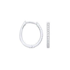 9ct White Gold 0.25ct Diamond Earrings