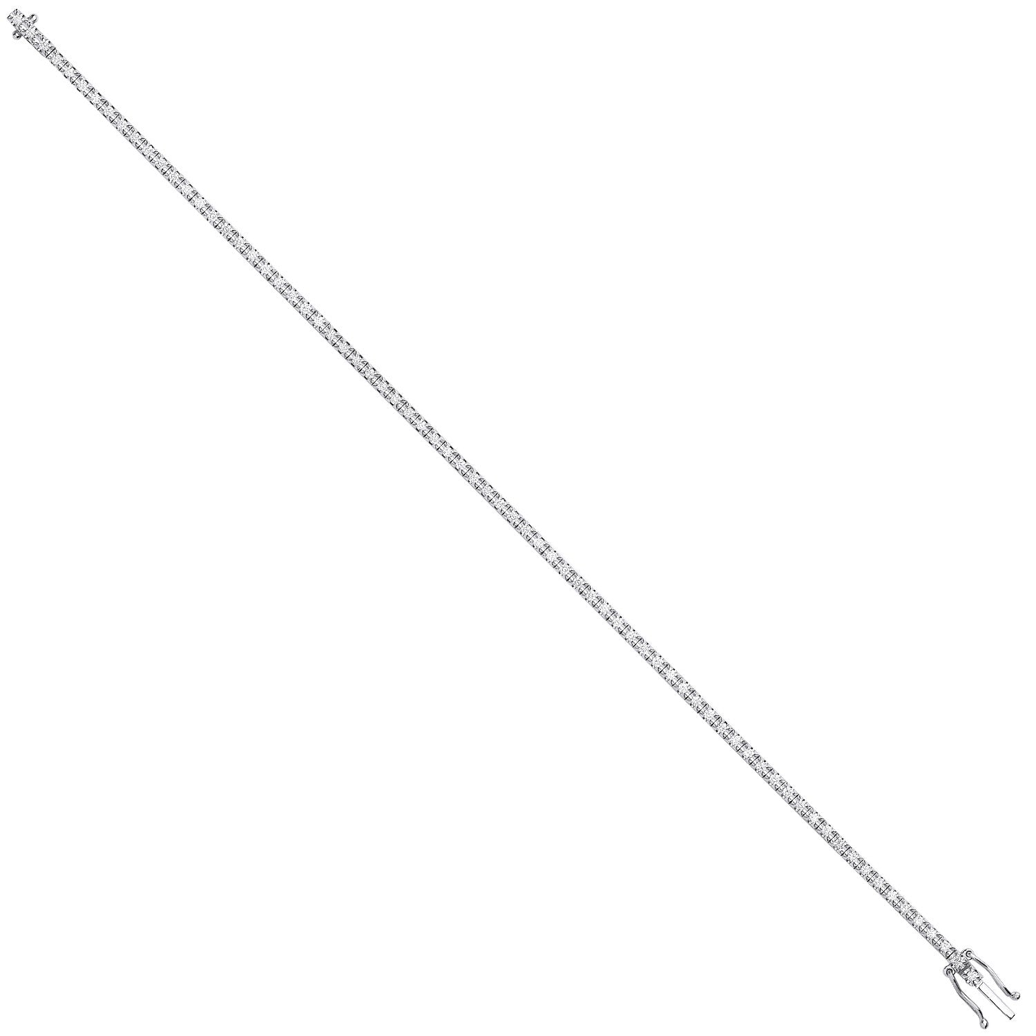 18ct illusion Set 0.75ct tennis bracelet - 18ct Gold