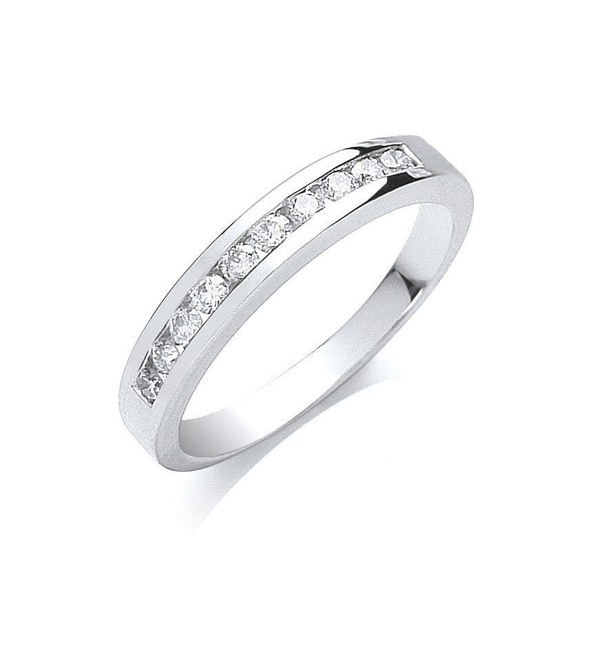 Platinum 0.25ct G/H-Vs Diamond Eternity Ring - Platinum