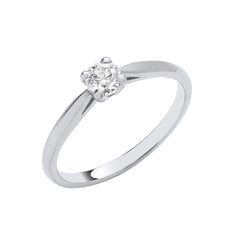 Platinum 0.25ct G/H-Si Diamond Engagement Ring