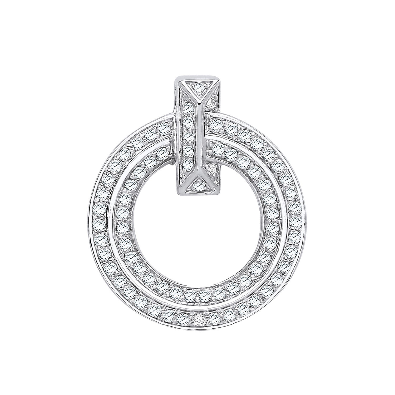 18ct White Gold 0.71ct Circle of Life Diamond Pendant - 18ct Gold