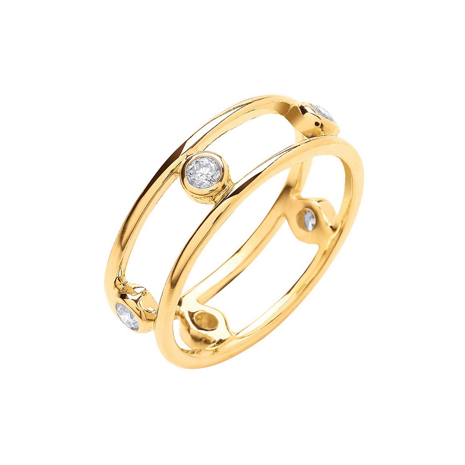 9ct Yellow Gold 0.25ctw Diamond Ring - 9ct Gold