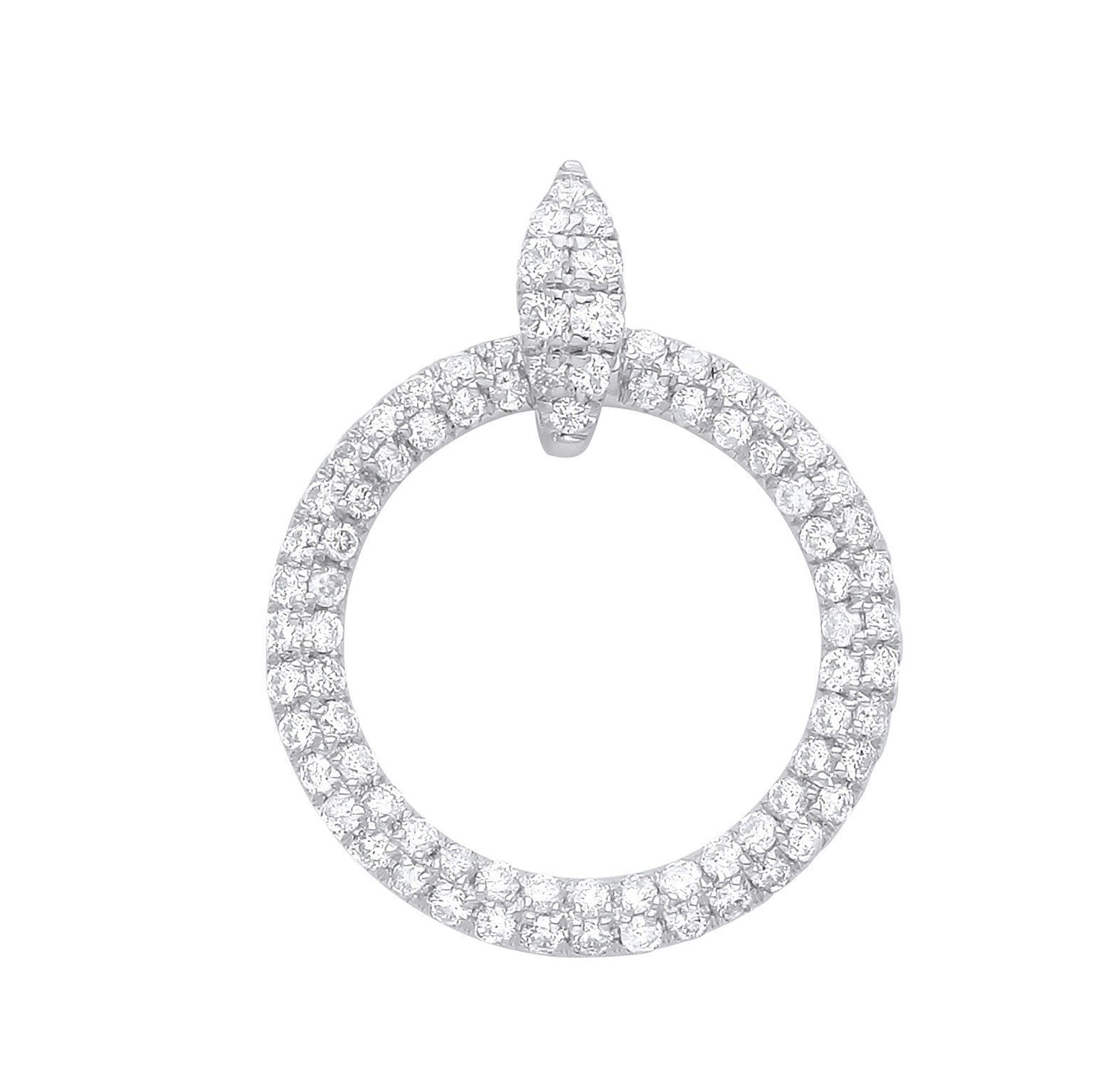 9ct White Gold 0.60ct Circle of Life Diamond Pendant - 9ct Gold