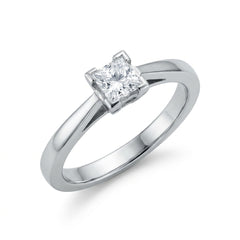 Platinum 0.25ct G/H-Si Princess Cut Diamond Engagement Ring