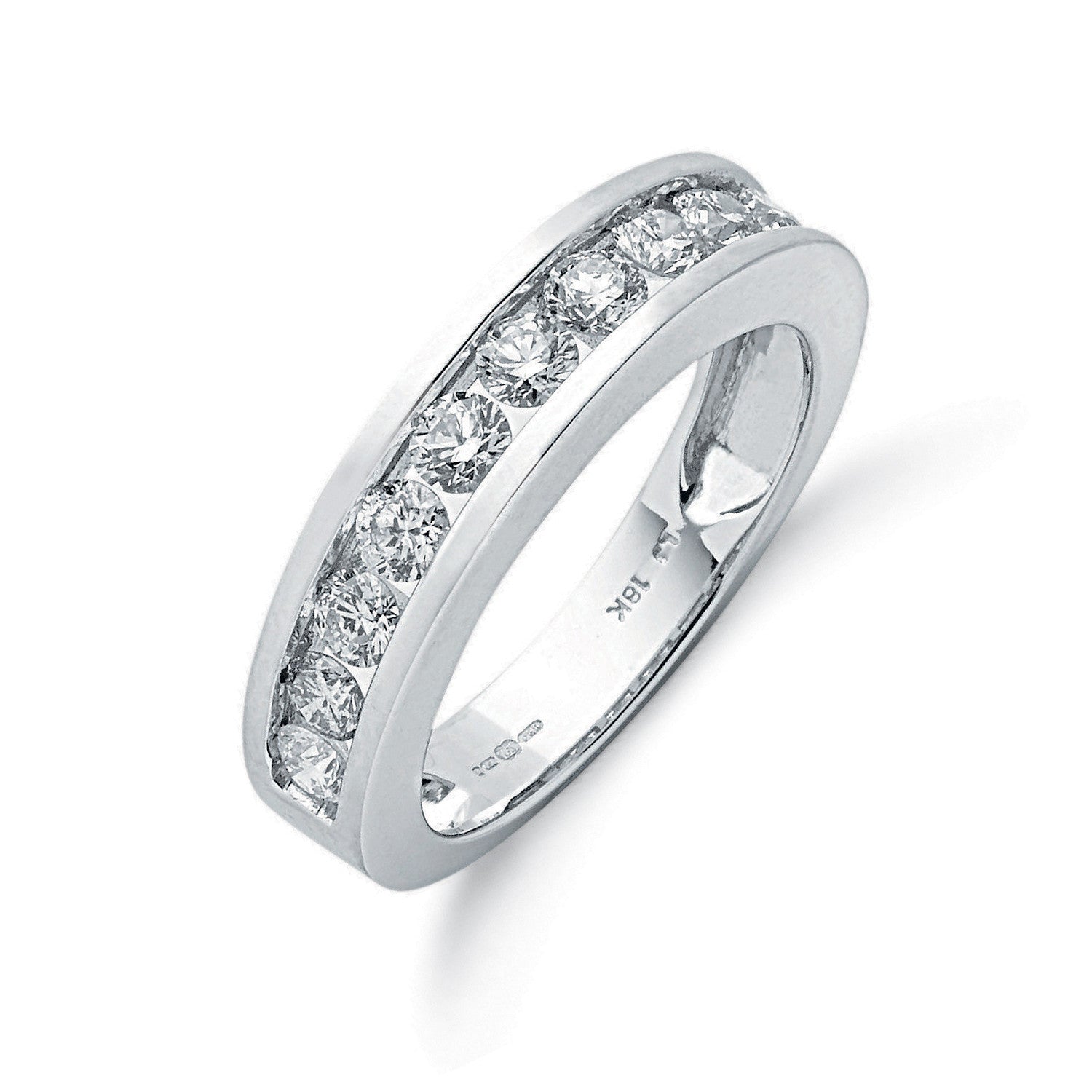 18ct White Gold 1.00ctw Diamond Eternity Ring - 18ct Gold