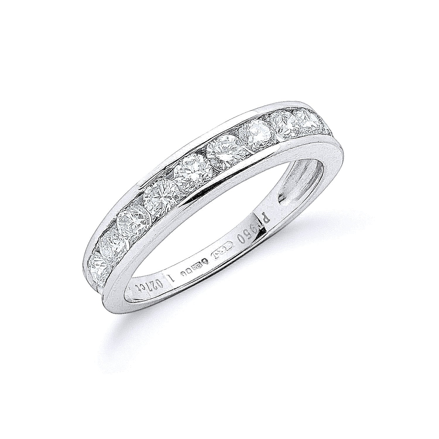 Platinum 1.00ct G/H-Vs Diamond Eternity Ring - Platinum
