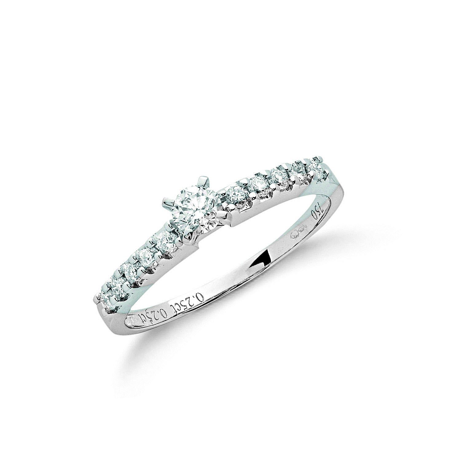 18ct White Gold 0.50ct Diamond Engagement Ring - 18ct Gold