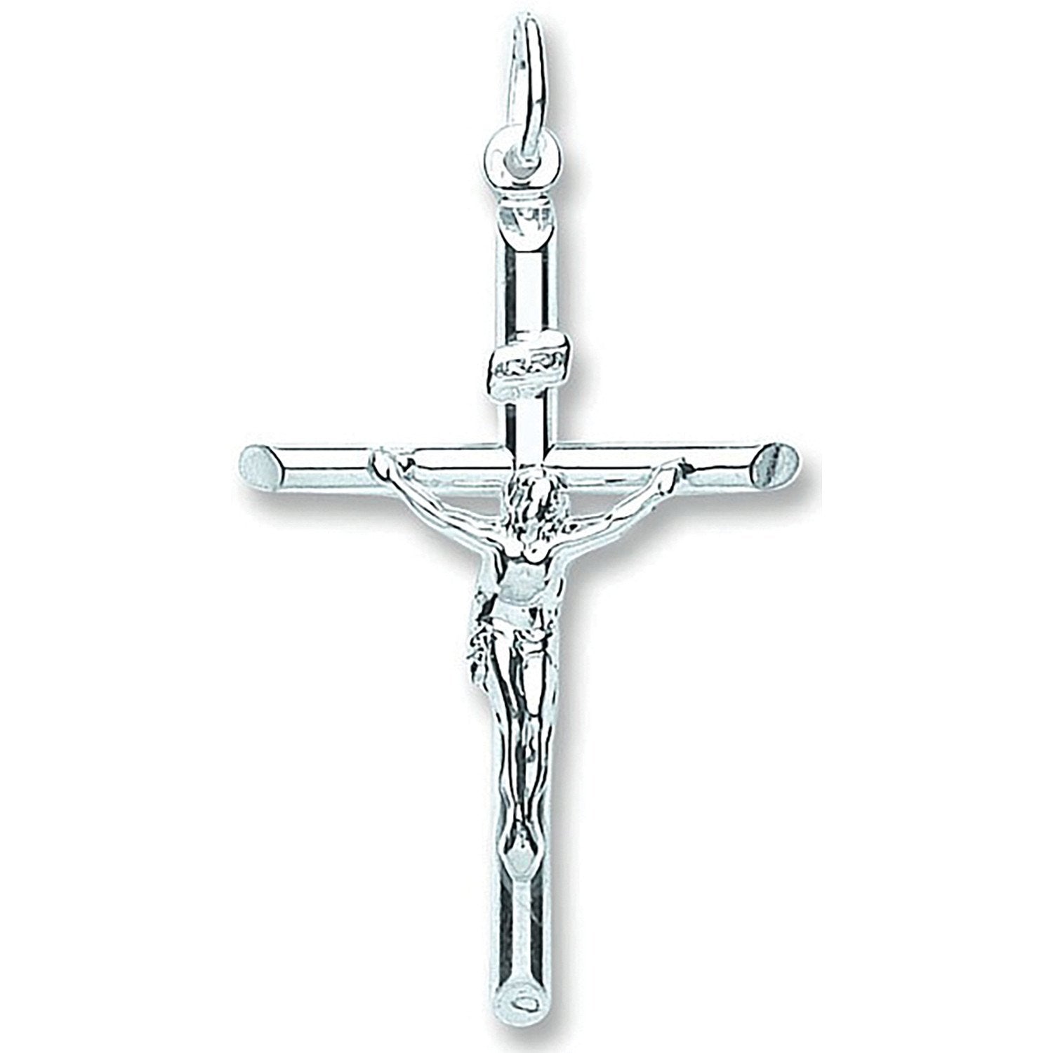 Silver Tubed Crucifix