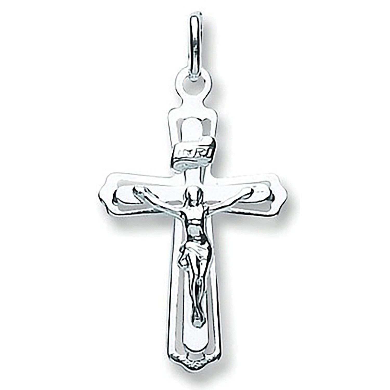 Silver Cut Out Crucifix - Silver