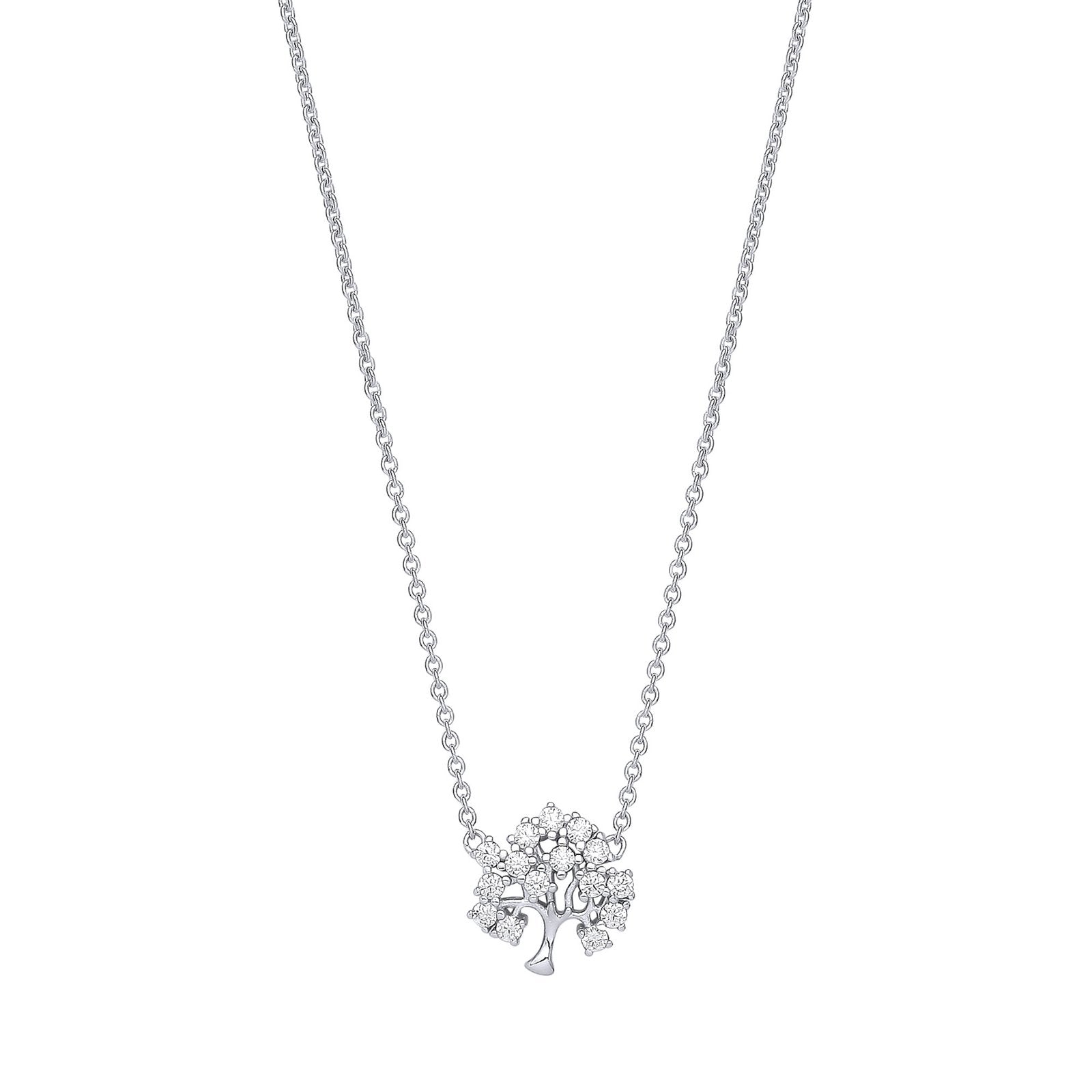 Silver Tree of Life Pendant 16"+ 2" Necklace