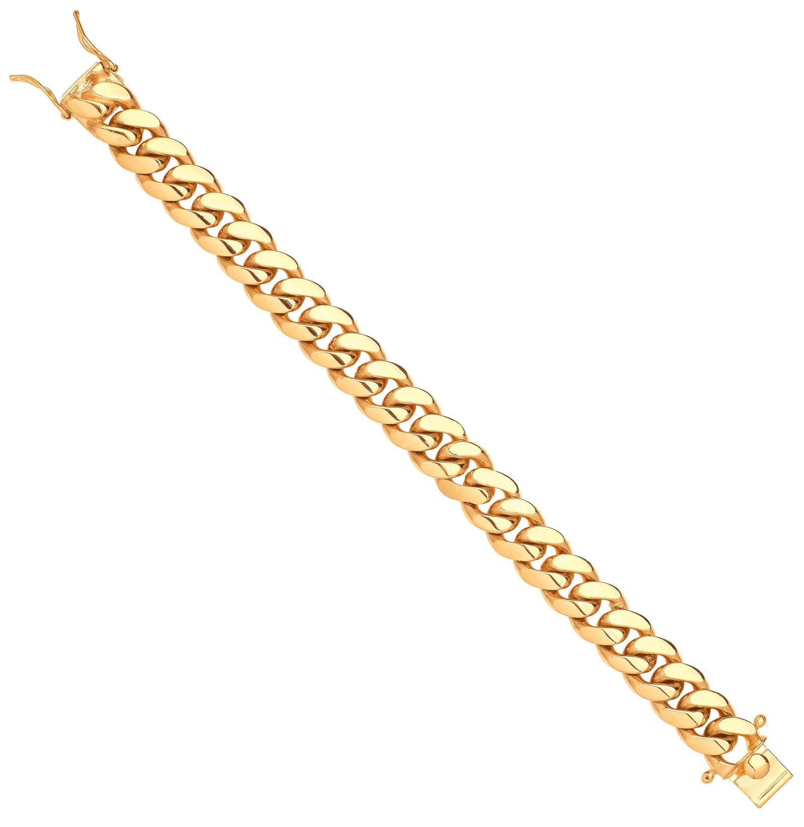 Y/G 14mm Cuban Link Solid Gents Bracelet