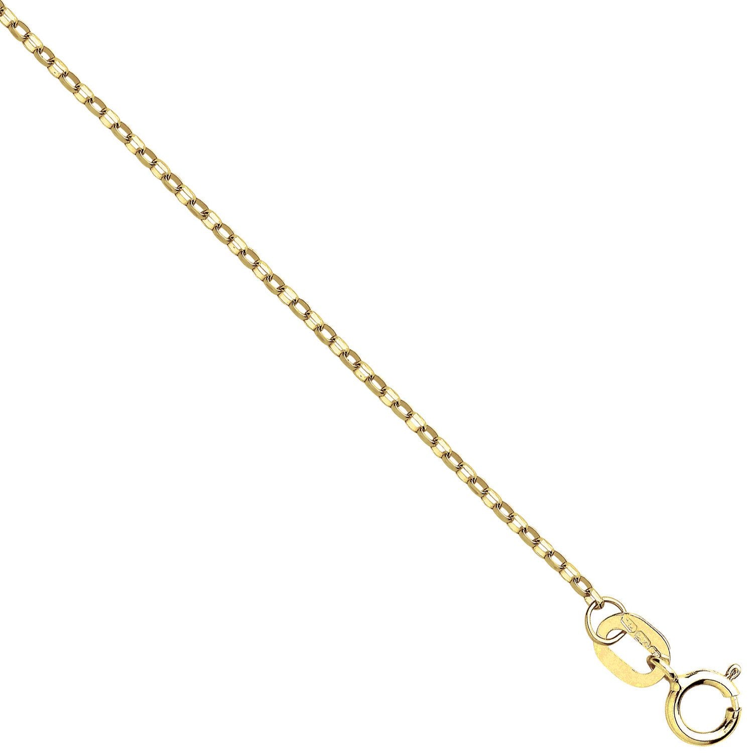 Y/G 0.9mm Diamond Cut Trace Chain