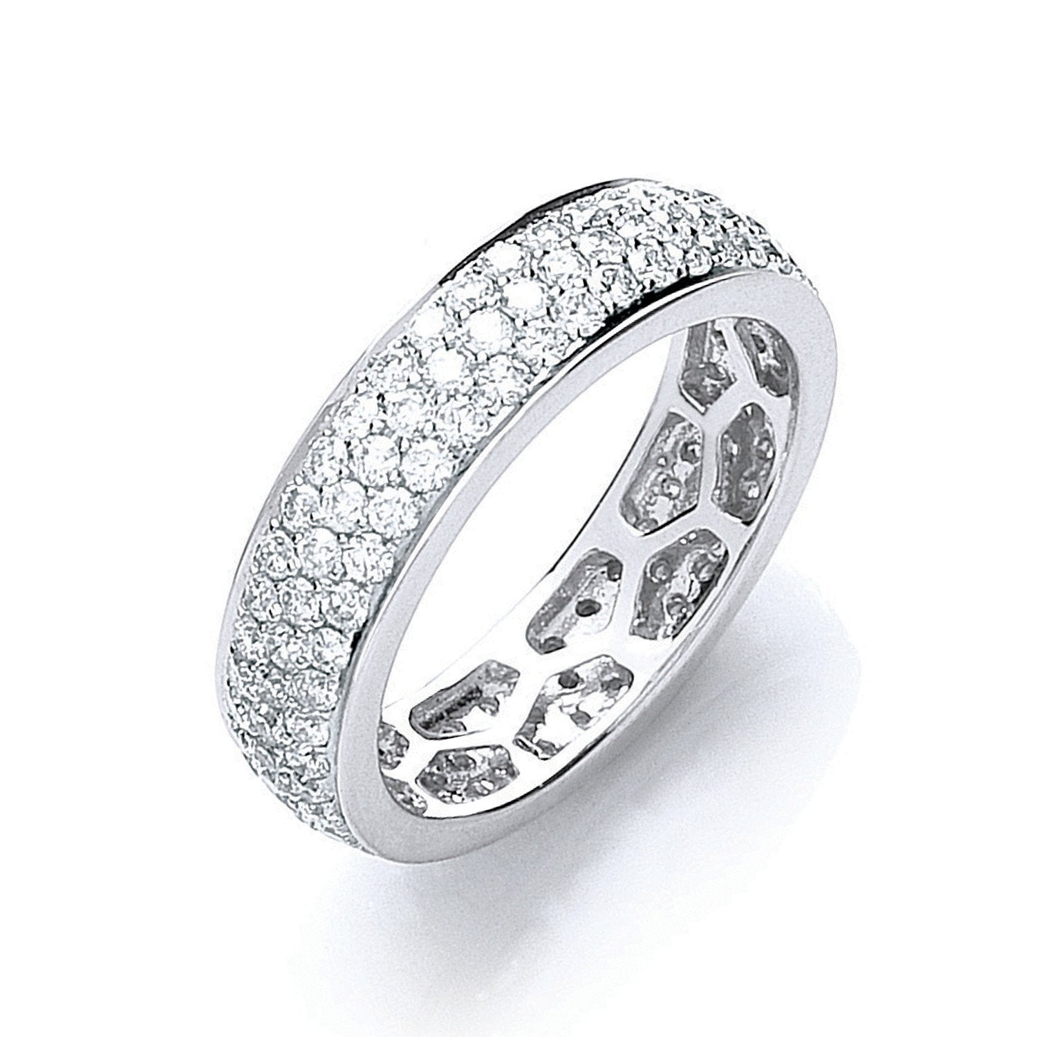 18ct White Gold 1.40ct Pave Set Full ET Ring