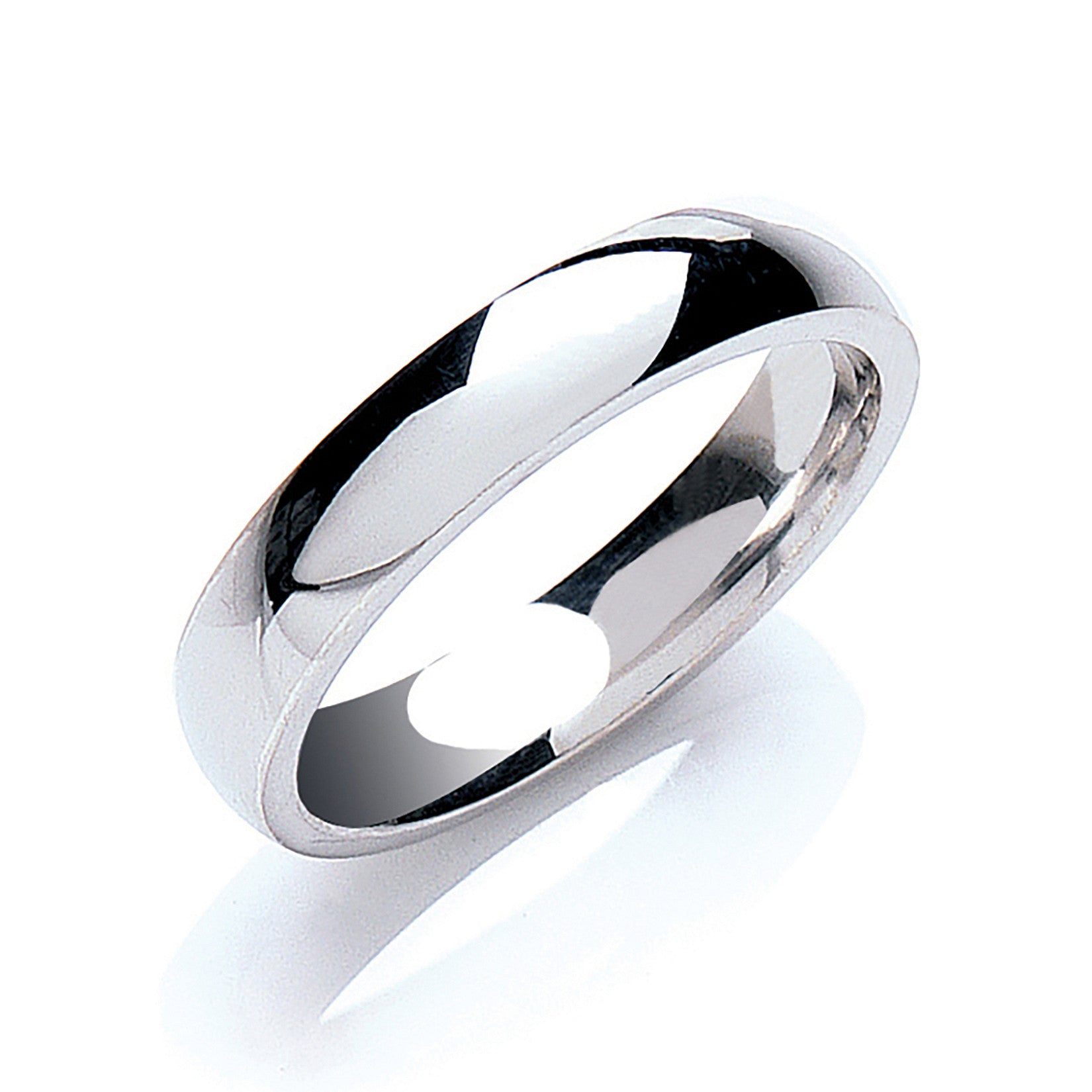 4mm Court Shape Wedding Band - Palladium 950