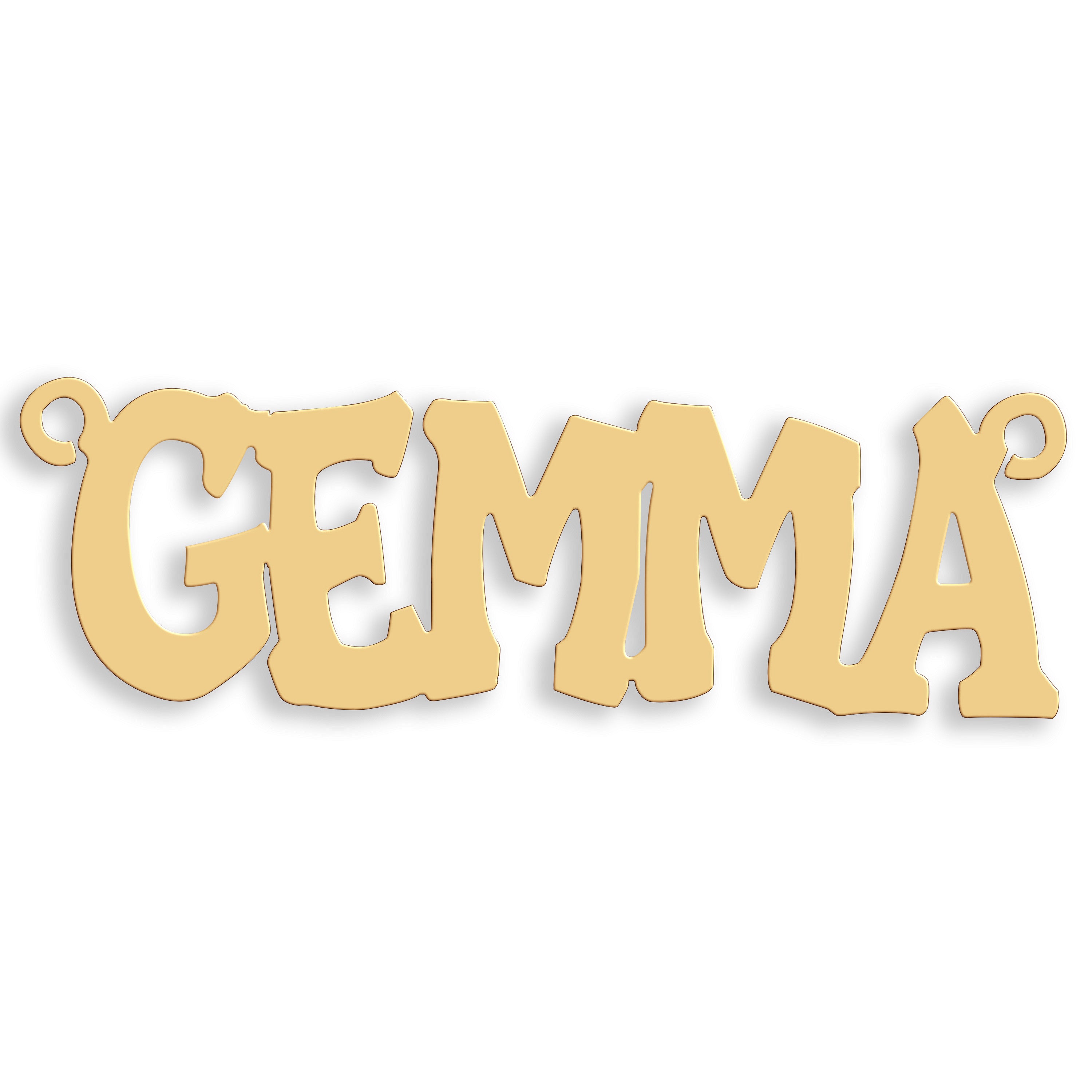 9ct Gold Large Hip Hop Style Nameplate - 9ct Gold