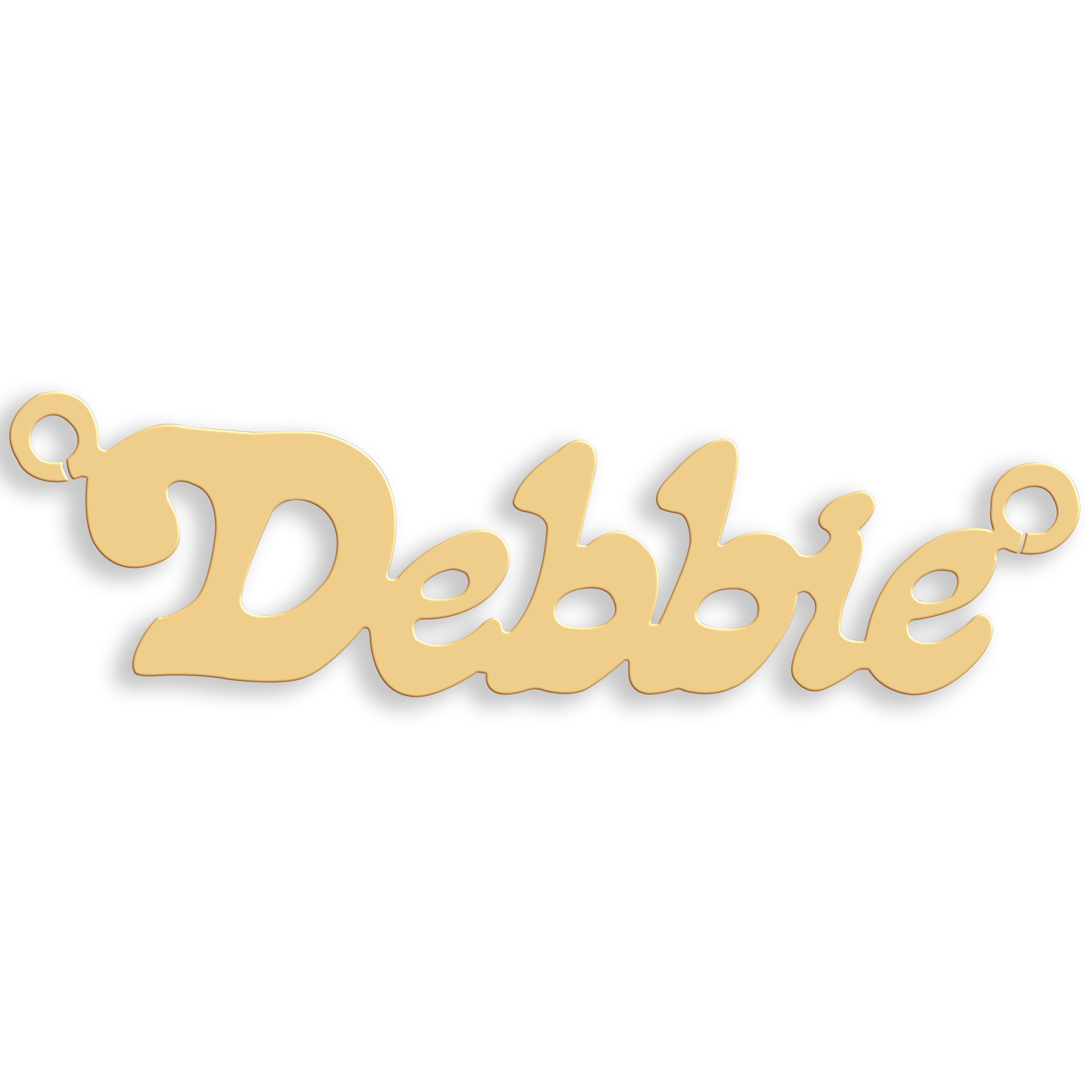 9ct Gold Small Lazybones Nameplate - 9ct Gold