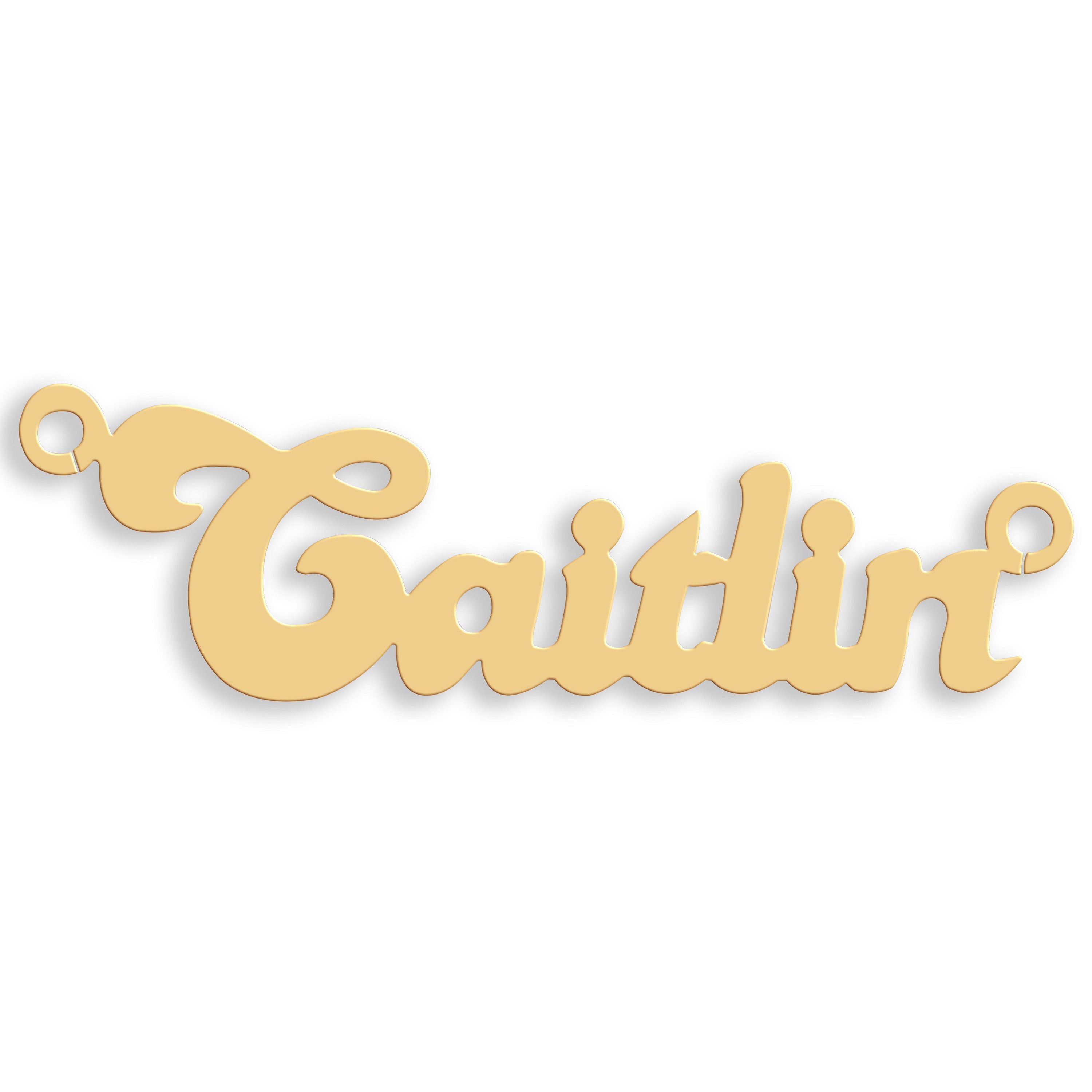 9ct Gold Small Banana Nameplate - 9ct Gold