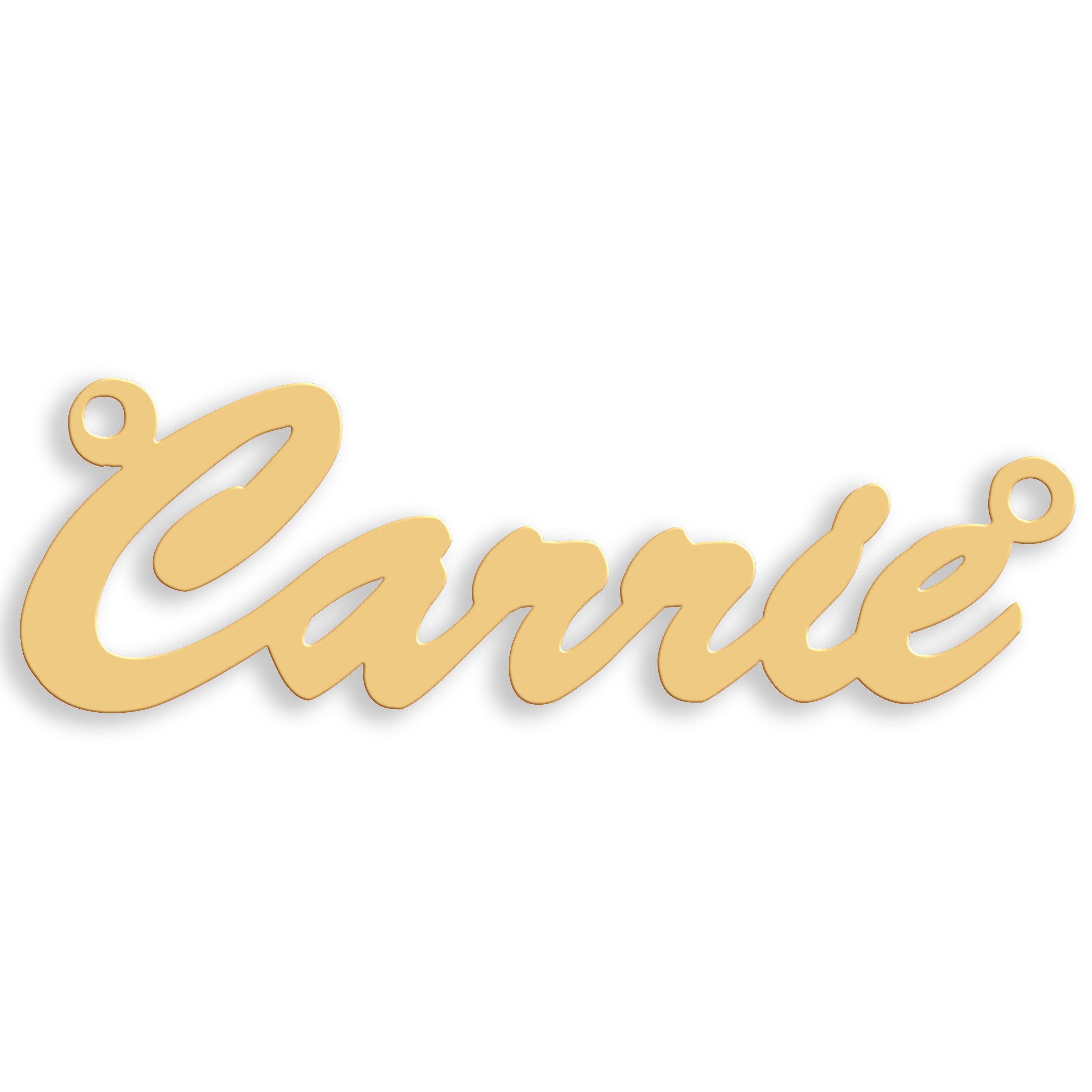 9ct Gold Medium Script Nameplate - 9ct Gold