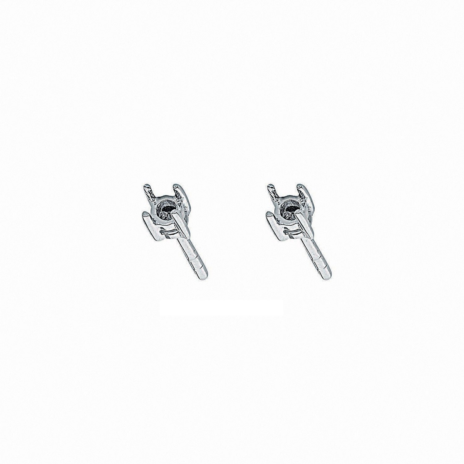 9ct W/G Earrings Mount 0.15ctw