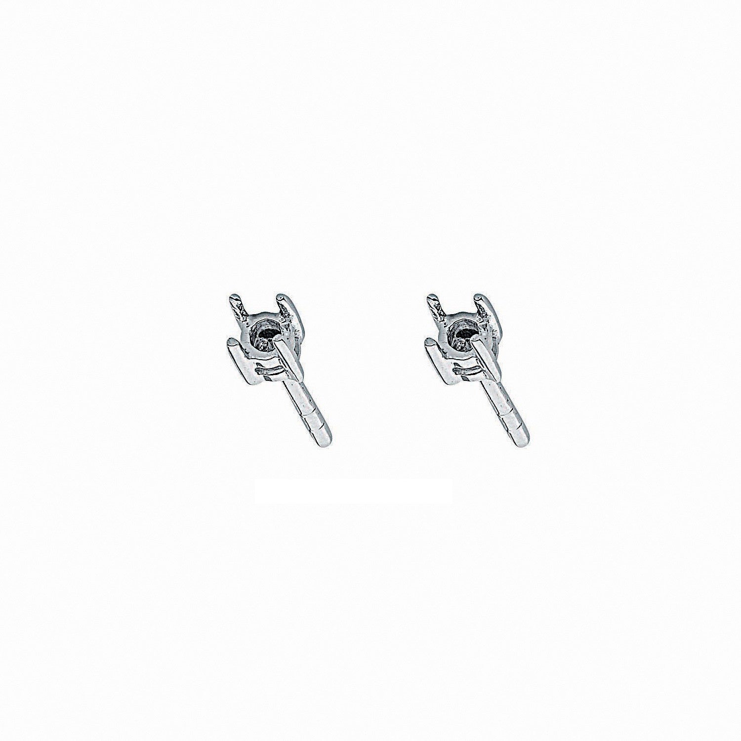 9ct White Gold Earrings Mount 0.15ctw