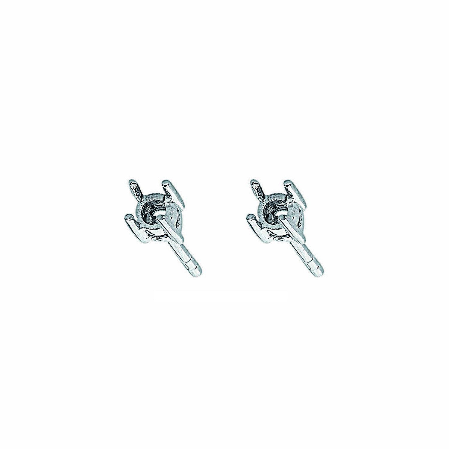 9ct W/G Earrings Mount 0.25ctw