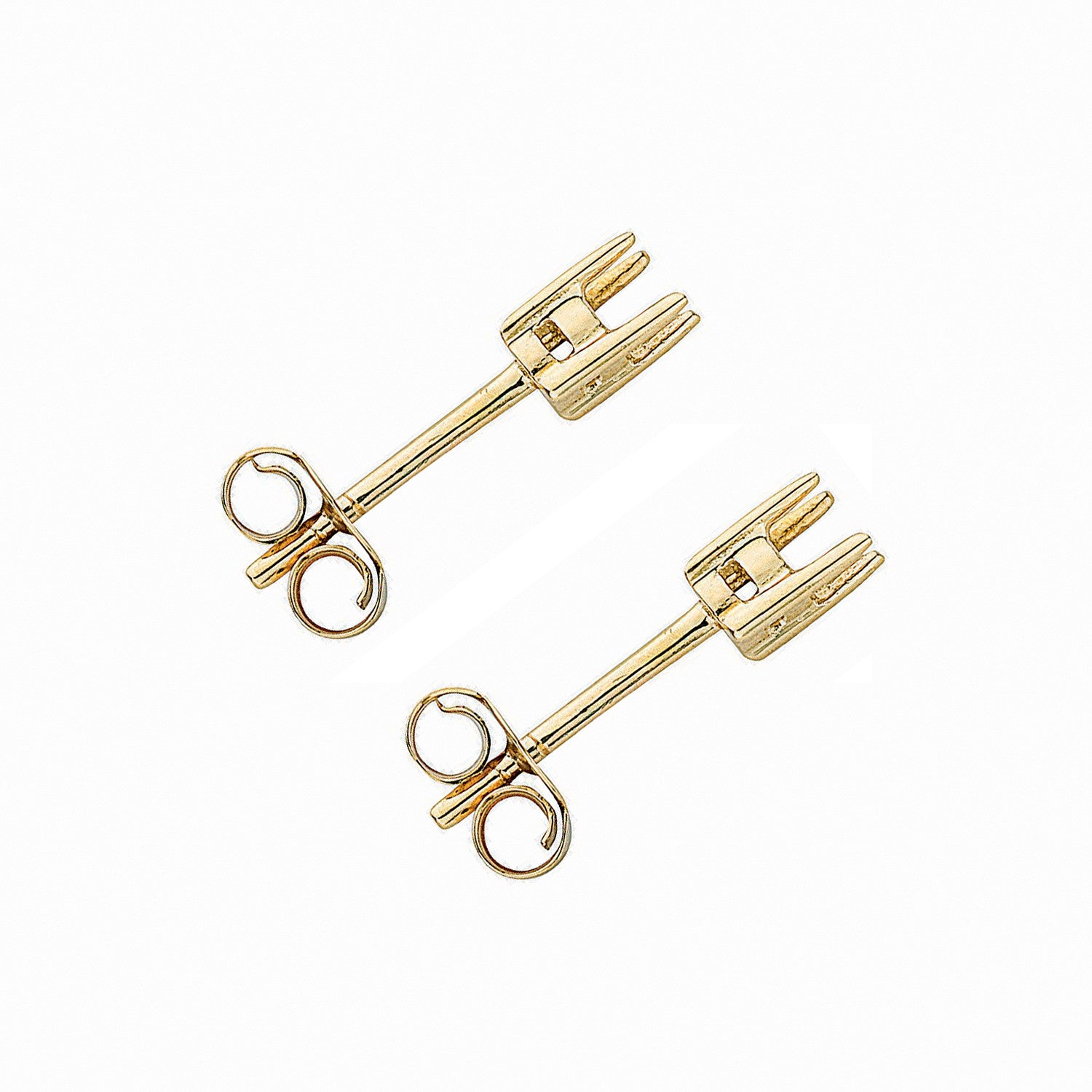 9ct Yellow Gold Earrings Mount 0.20ctw