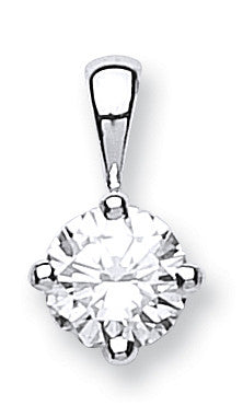 18ct White Gold 0.70ct Claw Set Diamond Solitaire Pendant - 18ct Gold