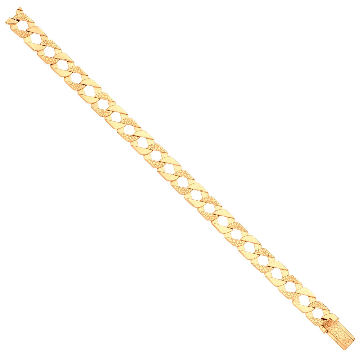 Y/G Plain & Nugget 10.5mm Link Flat Curb Chain