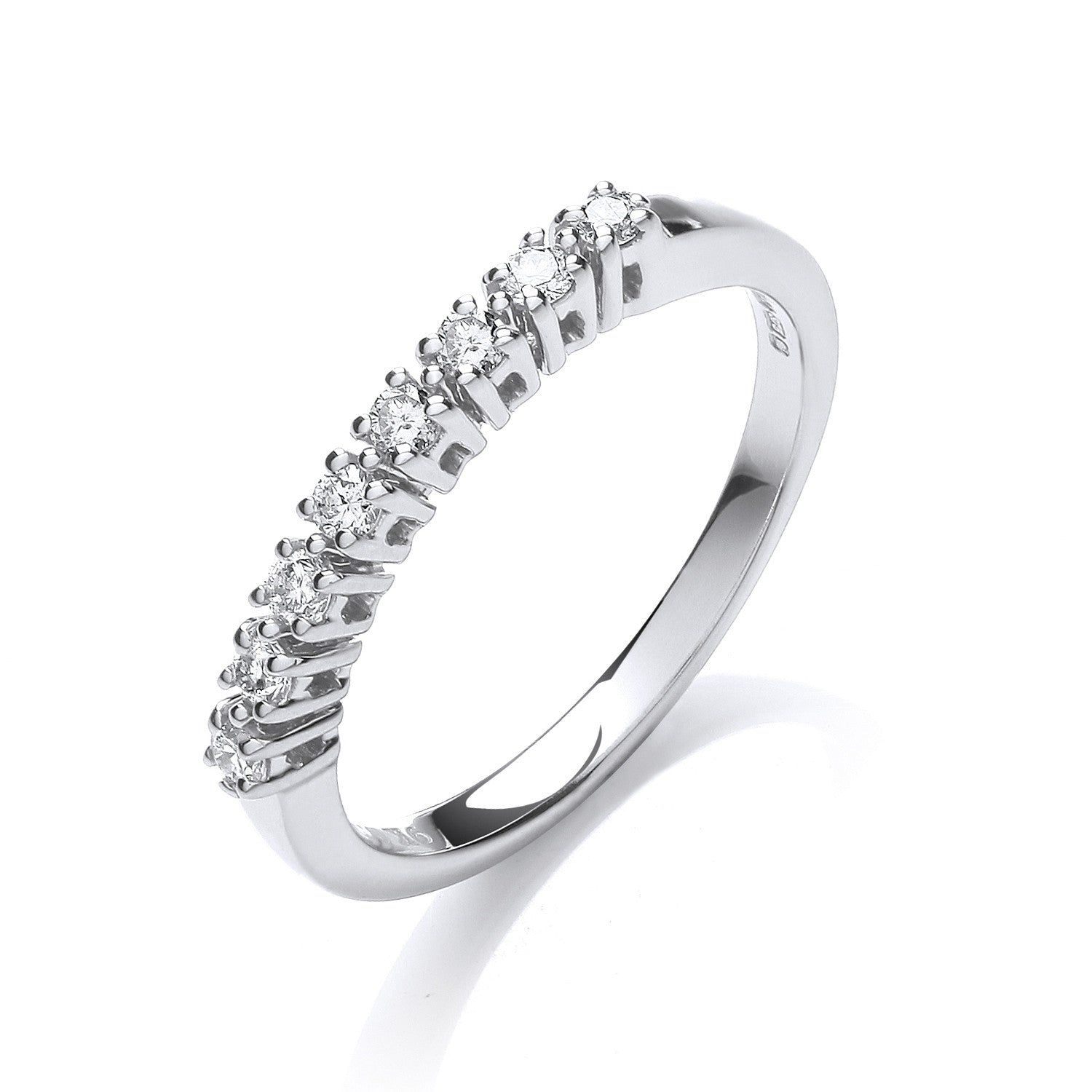 9ct White Gold 0.20ct Diamond Eternity Ring - 9ct Gold