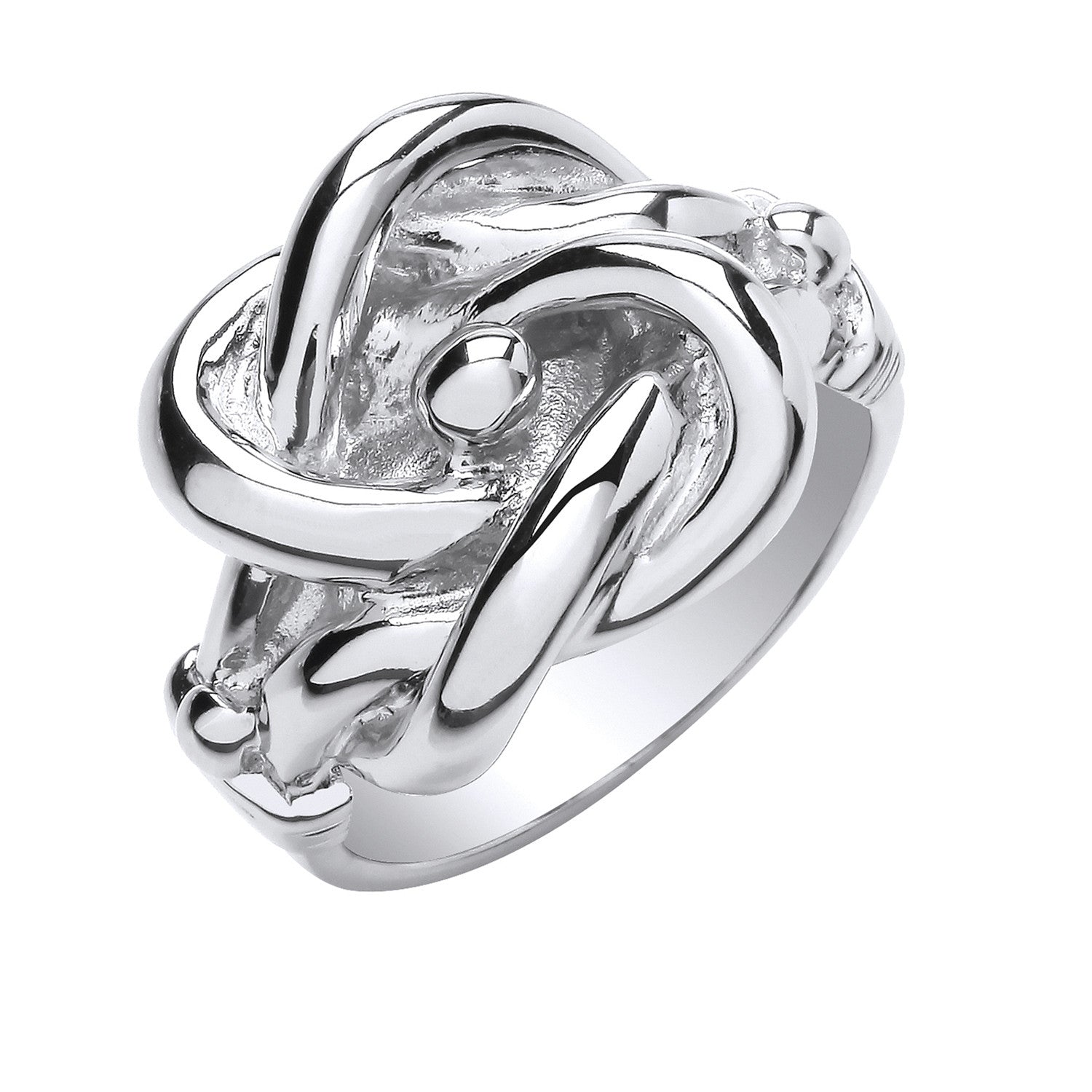 Silver Large Knot Ring - Silver