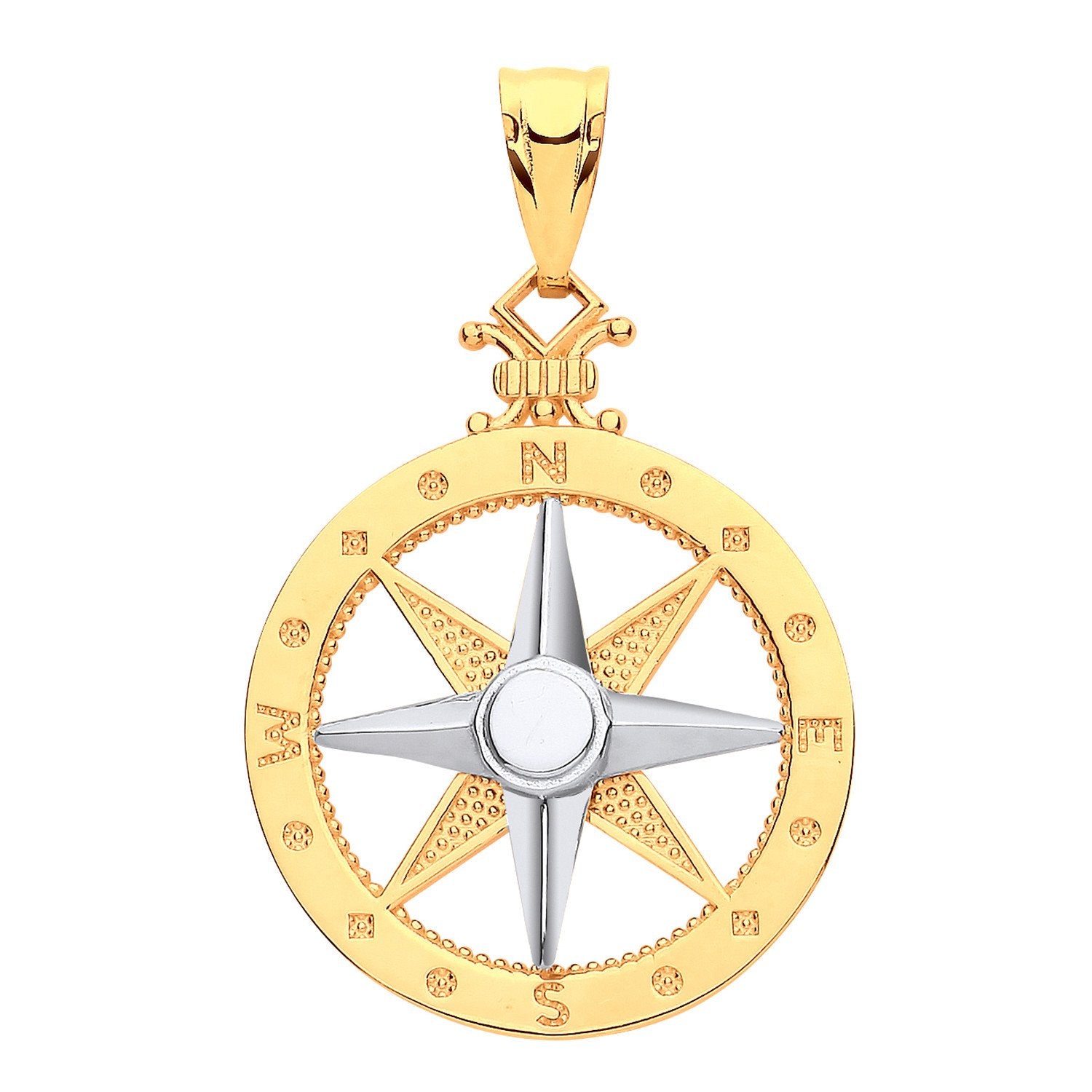 Y W/G Compass Pendant