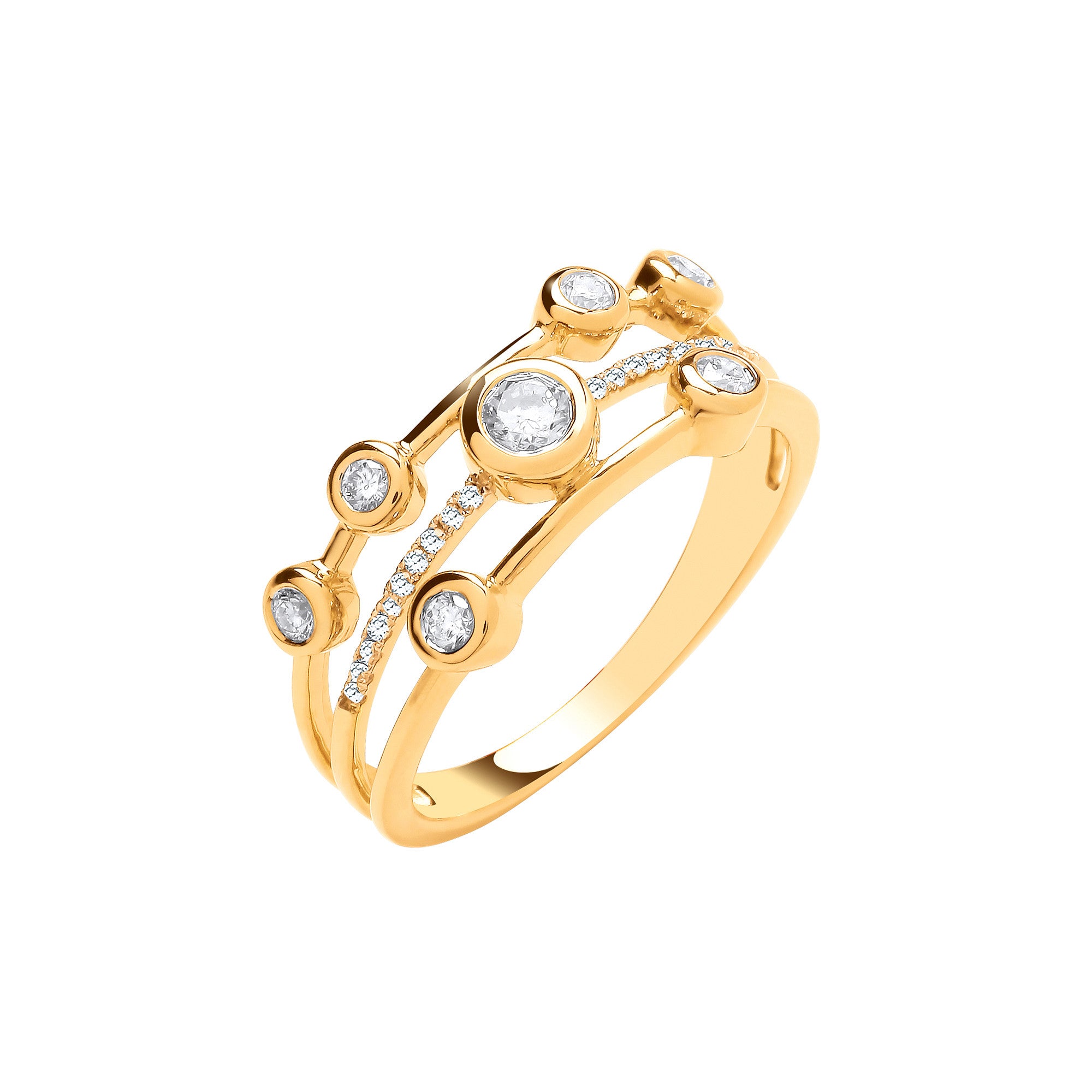 9ct Yellow gold 0.33ctw Diamond Dress Ring - 9ct Gold