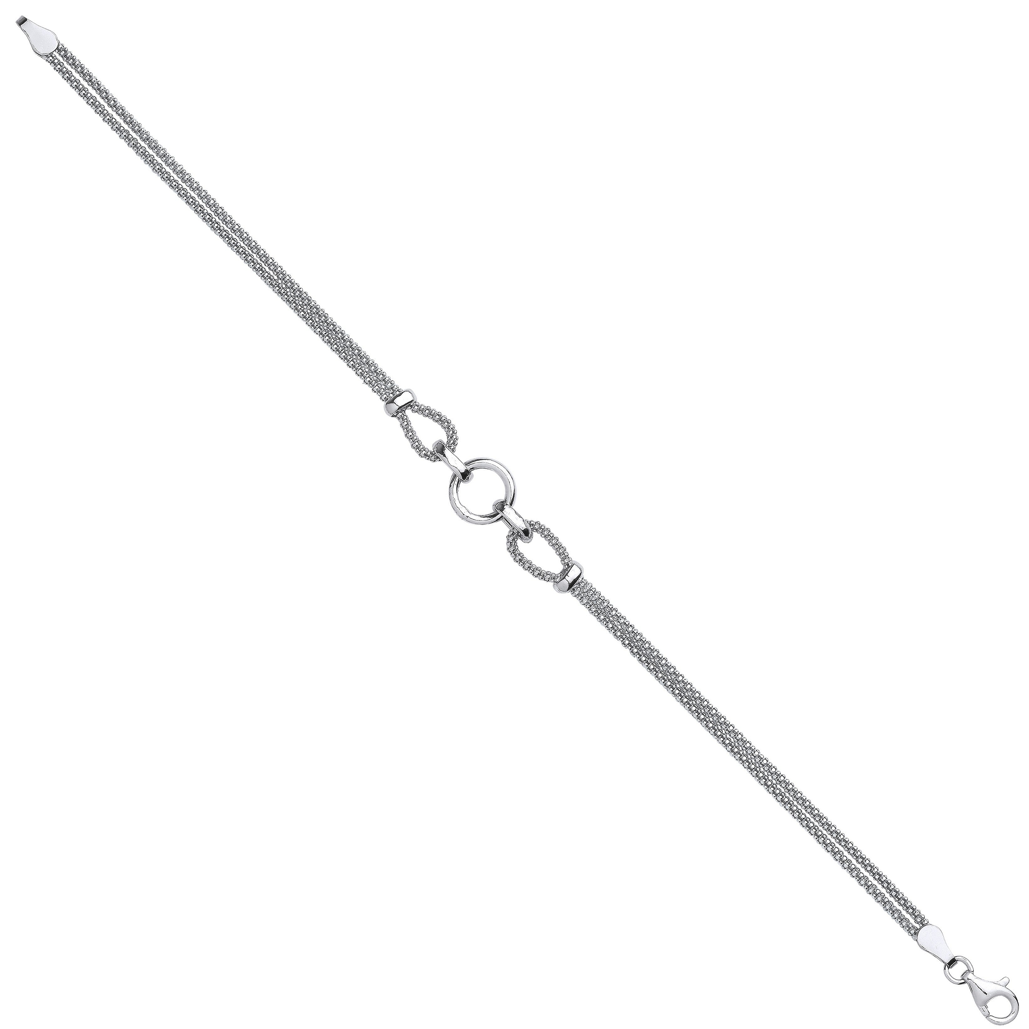 Silver Circle Ladies Bracelet - Silver
