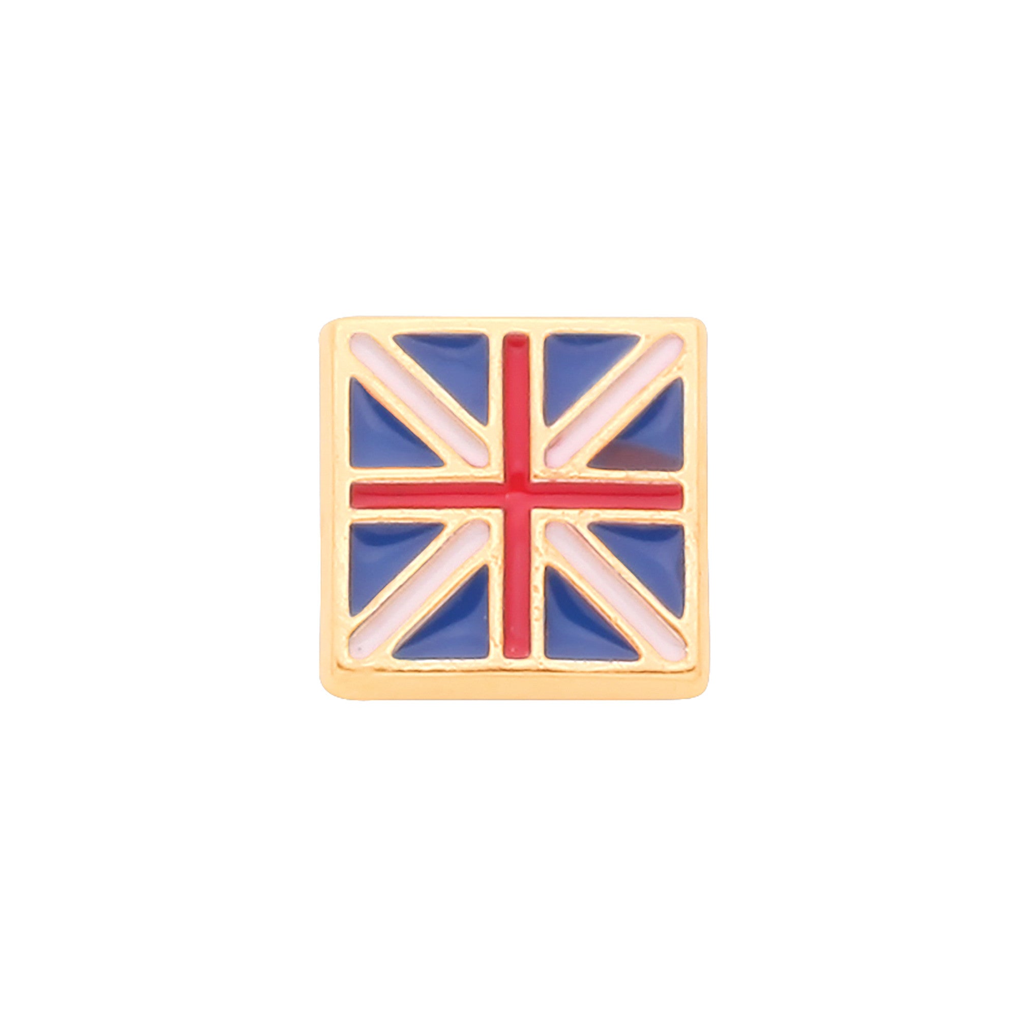 9ct Yellow Gold Union Jack Single Stud for Men