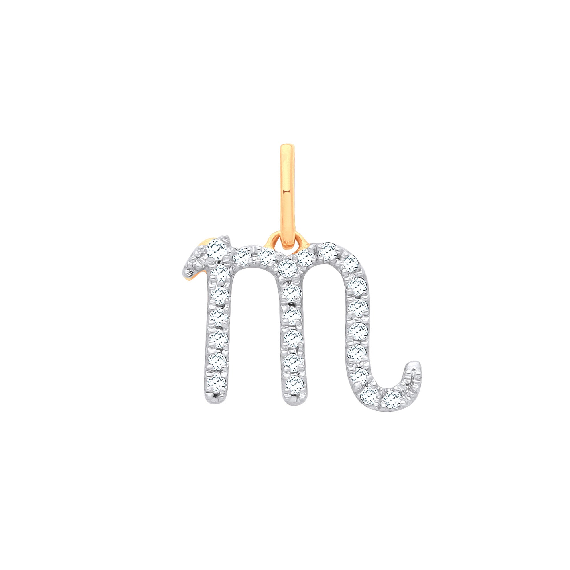 Pendentif Scorpion Zodiaque en Or Jaune 9 carats 0.15ct - Or 9 carats